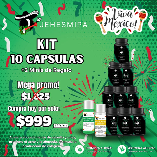 Kit 10 Cápsulas Bio colagen + Keratin